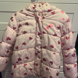 Carter's Pink Heart Puffer Jacket
